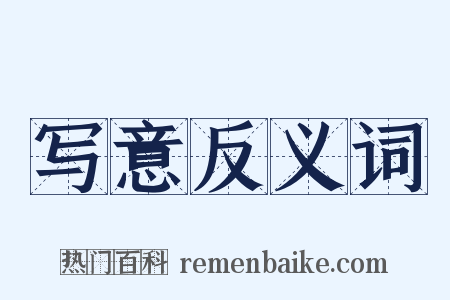 写意反义词是什么意思的图片